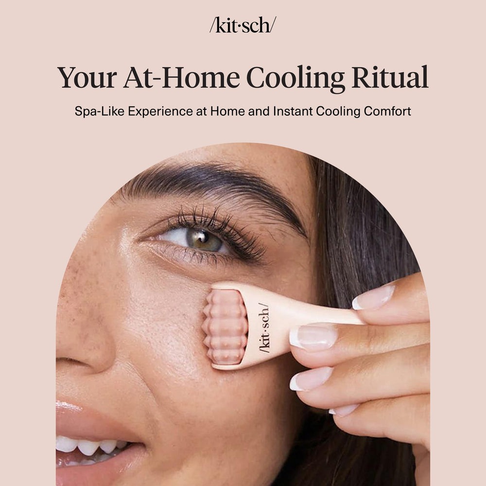Kitsch travel-skincare set in a compact makeup bag for quick refresh.