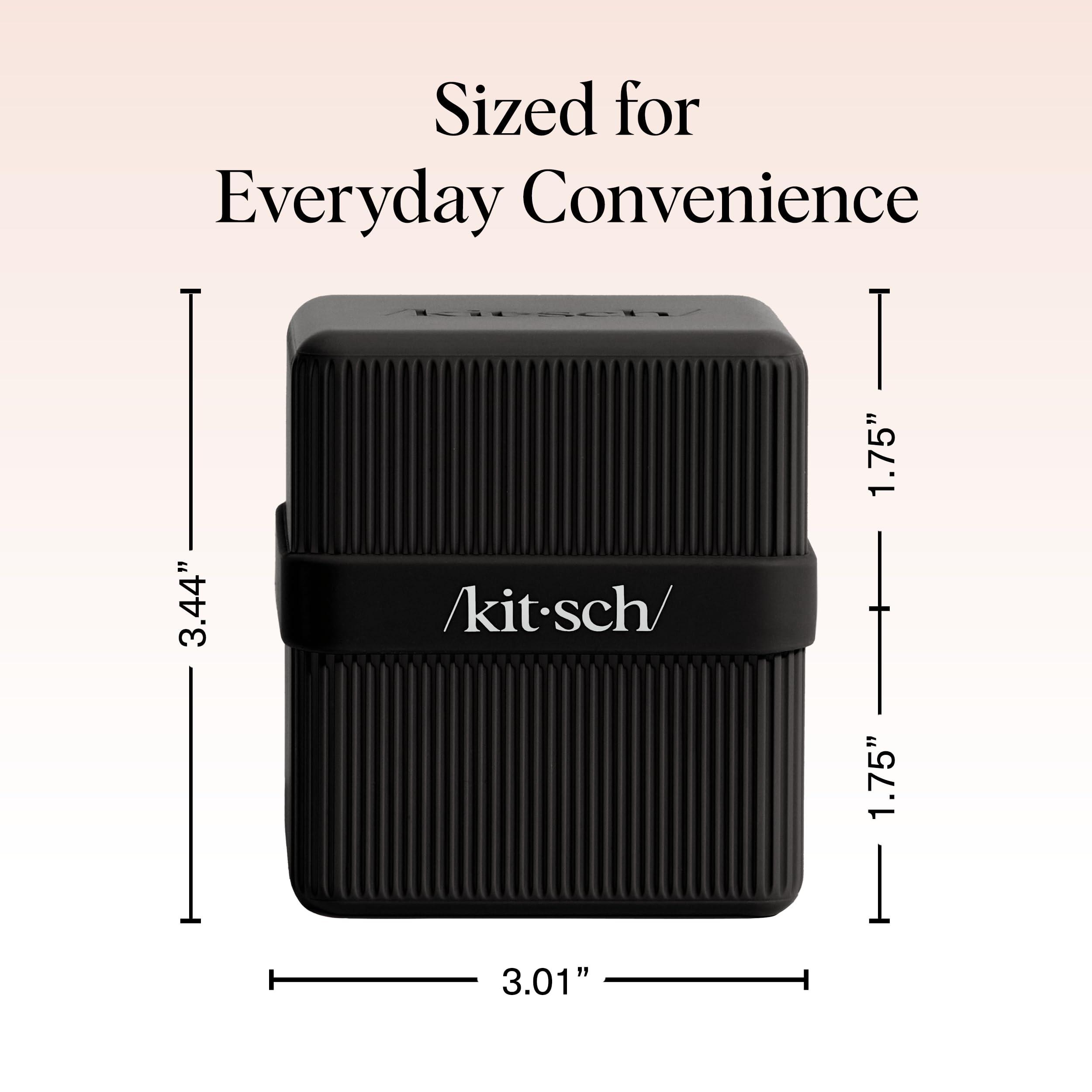 Kitsch 4-compartment variant fits multiple bars and essentials neatly.