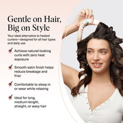 Kitsch two matching satin scrunchies secure curls without tension