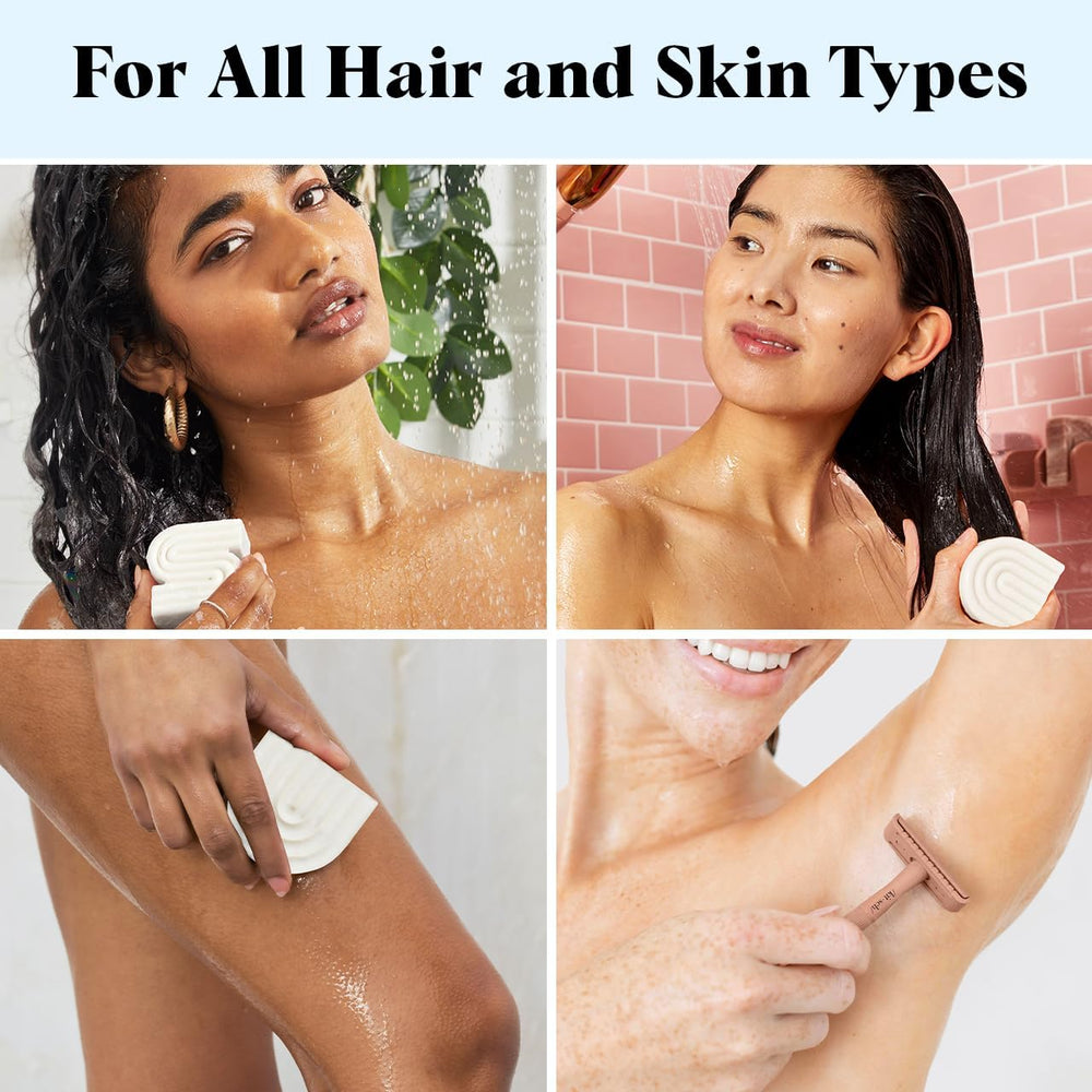 Kitsch Ultra Sensitive daily-use set illustrates multi-tasking for hair, skin, and shaving.