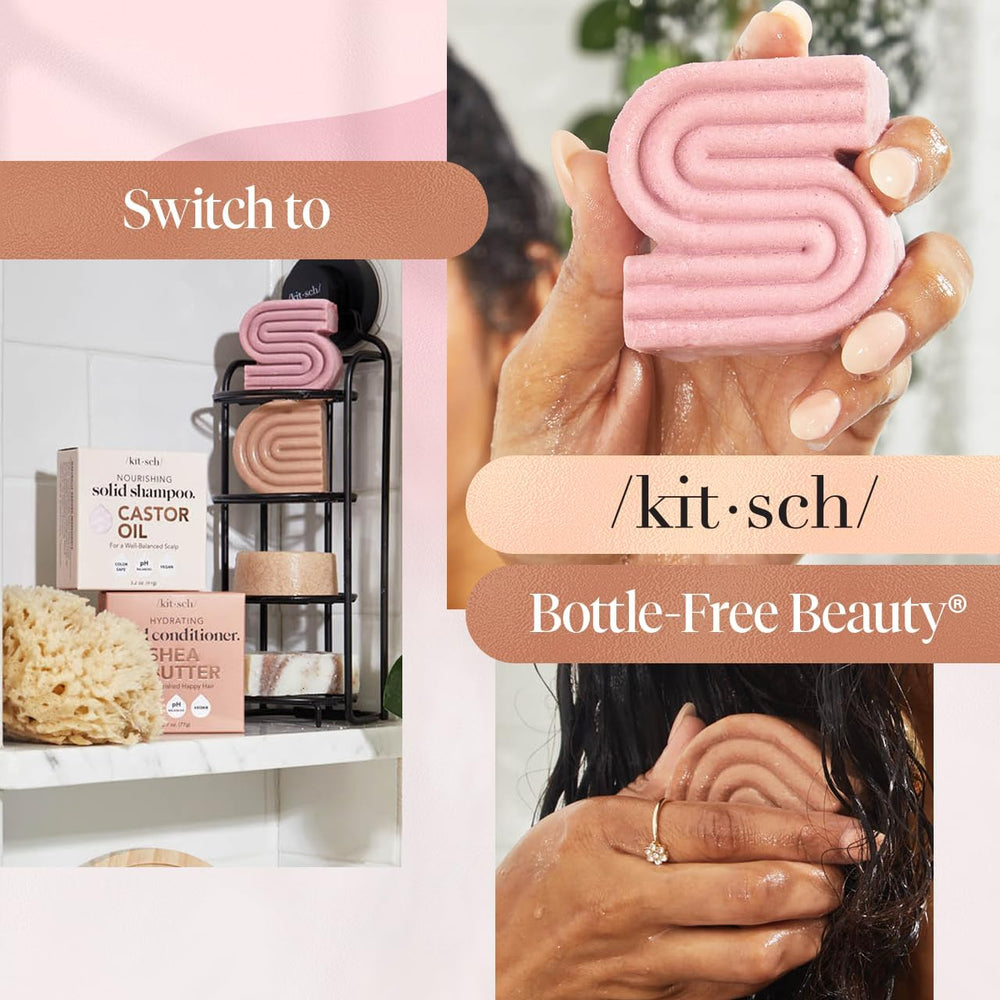 Made in the USA, Kitsch solid bars with safe formulas for color-treated hair.