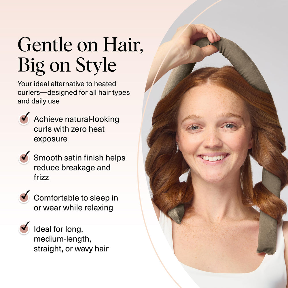 Kitsch Velvet XL overnight curling setup for easy styling.
