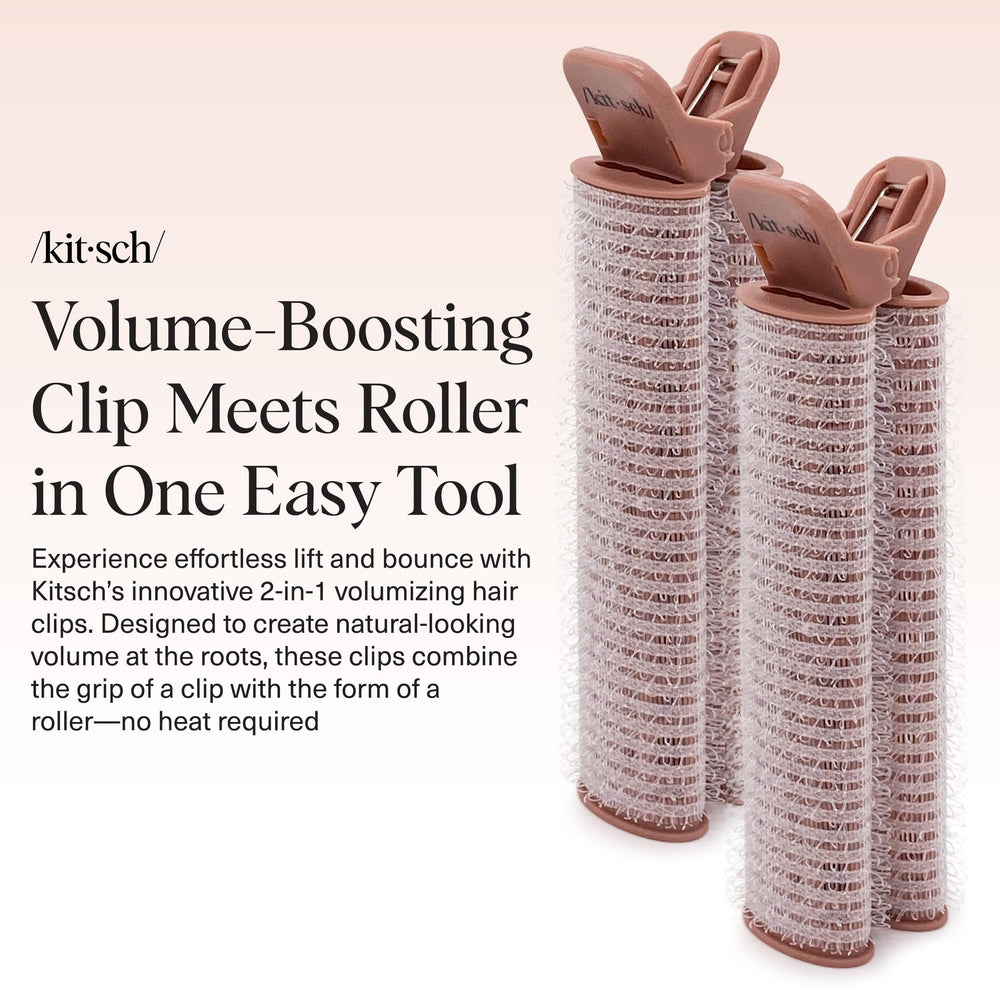 Kitsch roller clip in action on dry hair providing quick lift.