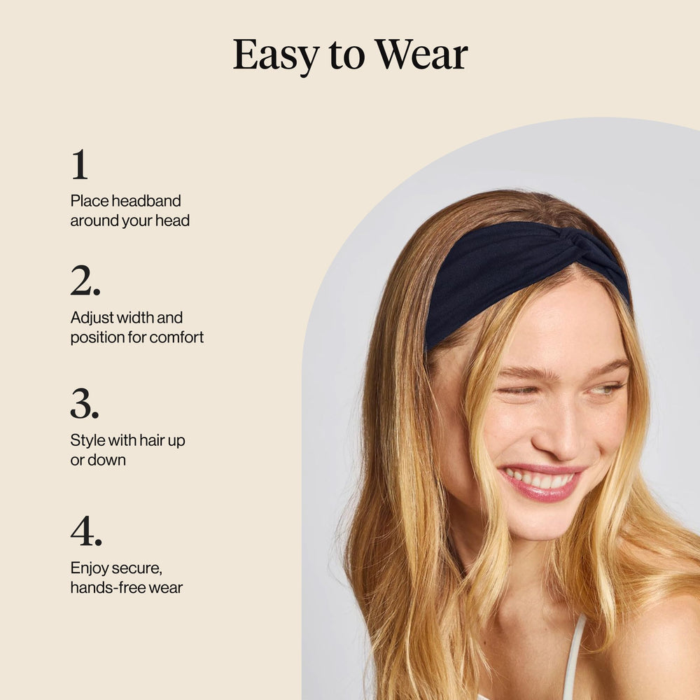 Kitsch wide headbands for all hair types, secure yet gentle.
