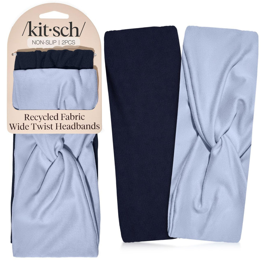 Kitsch wide headbands Garden Bouquet print, two-piece set, secure during workouts.