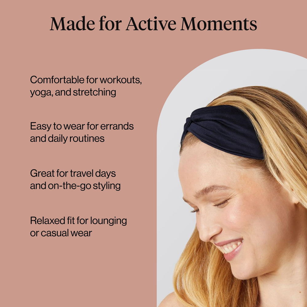 Kitsch wide headbands stretchy-fabric design, fits all head sizes.