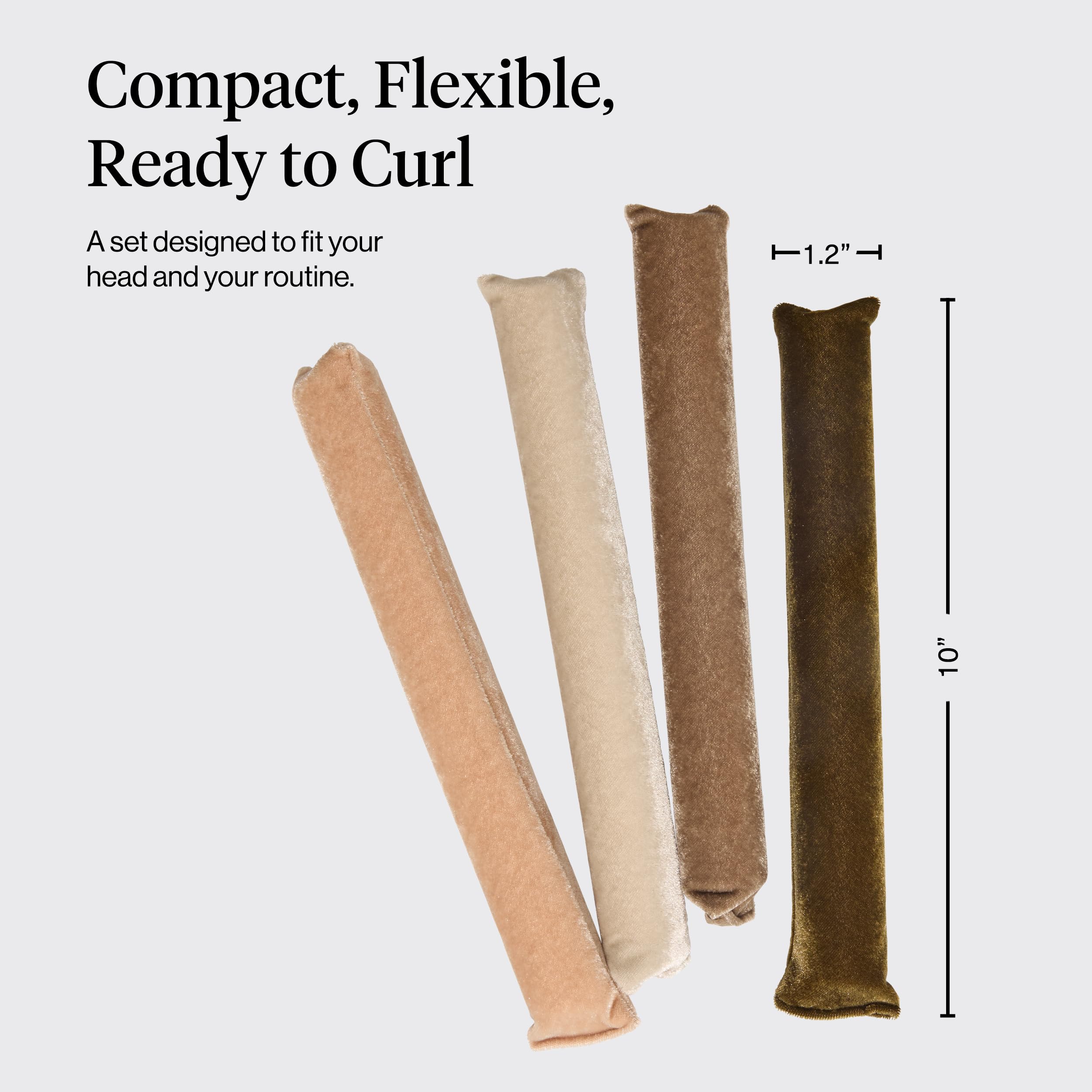 Kitsch XL Flexi Rods offer a comfortable fit with no clips or pins.