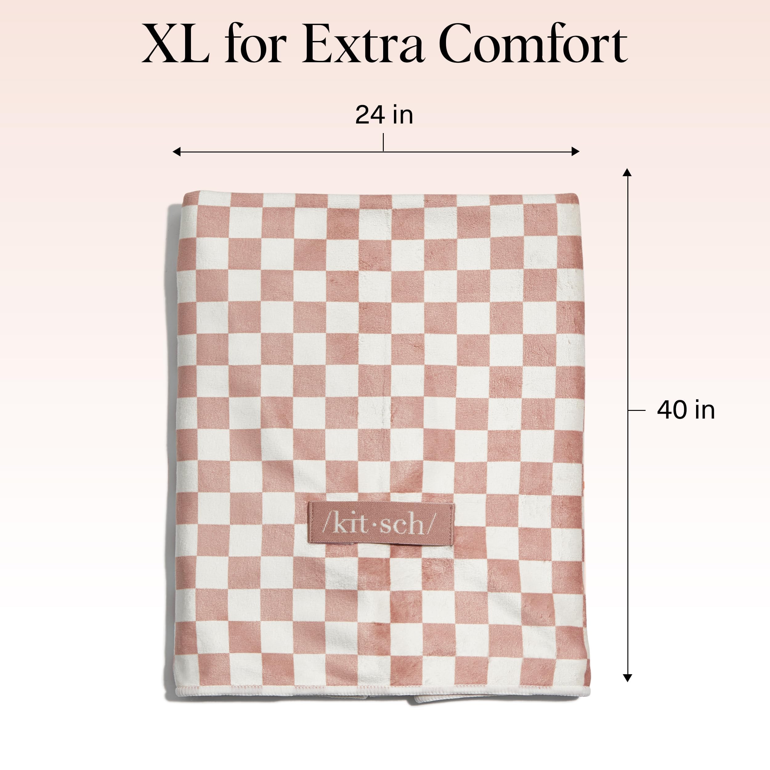 Kitsch XL towel wrap measuring 40x24 inches covers long hair comfortably