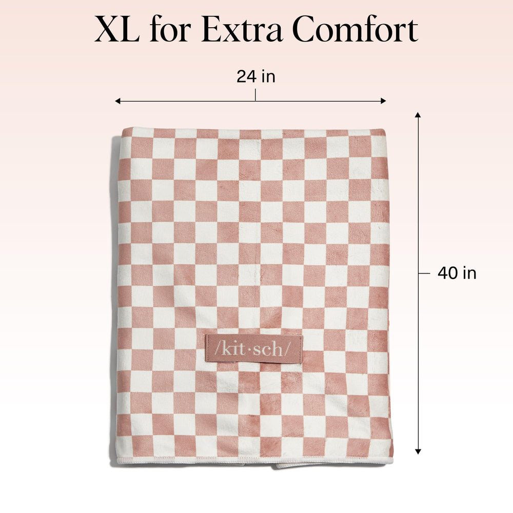Kitsch XL towel wrap measuring 40x24 inches covers long hair comfortably