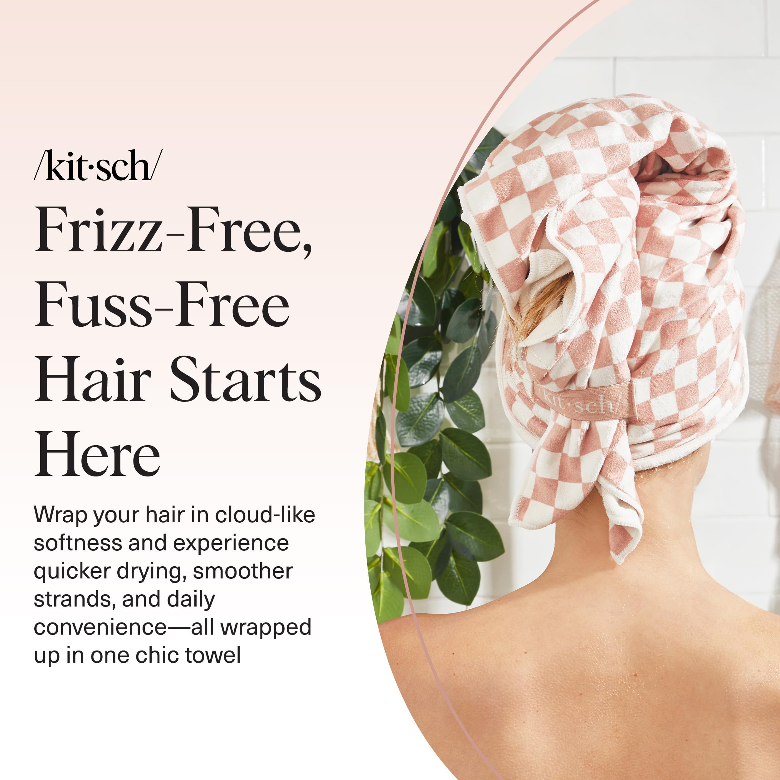 Kitsch microfiber hair towel wrap offers fast post-shower convenience