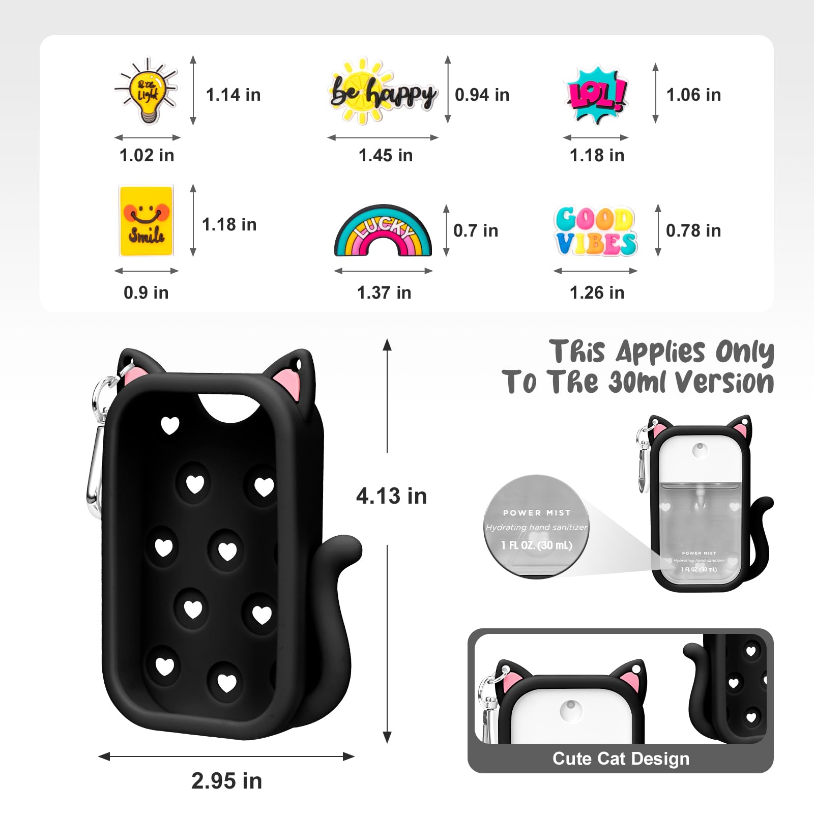 Kivzex cat silicone case back with charm holes offering customization options