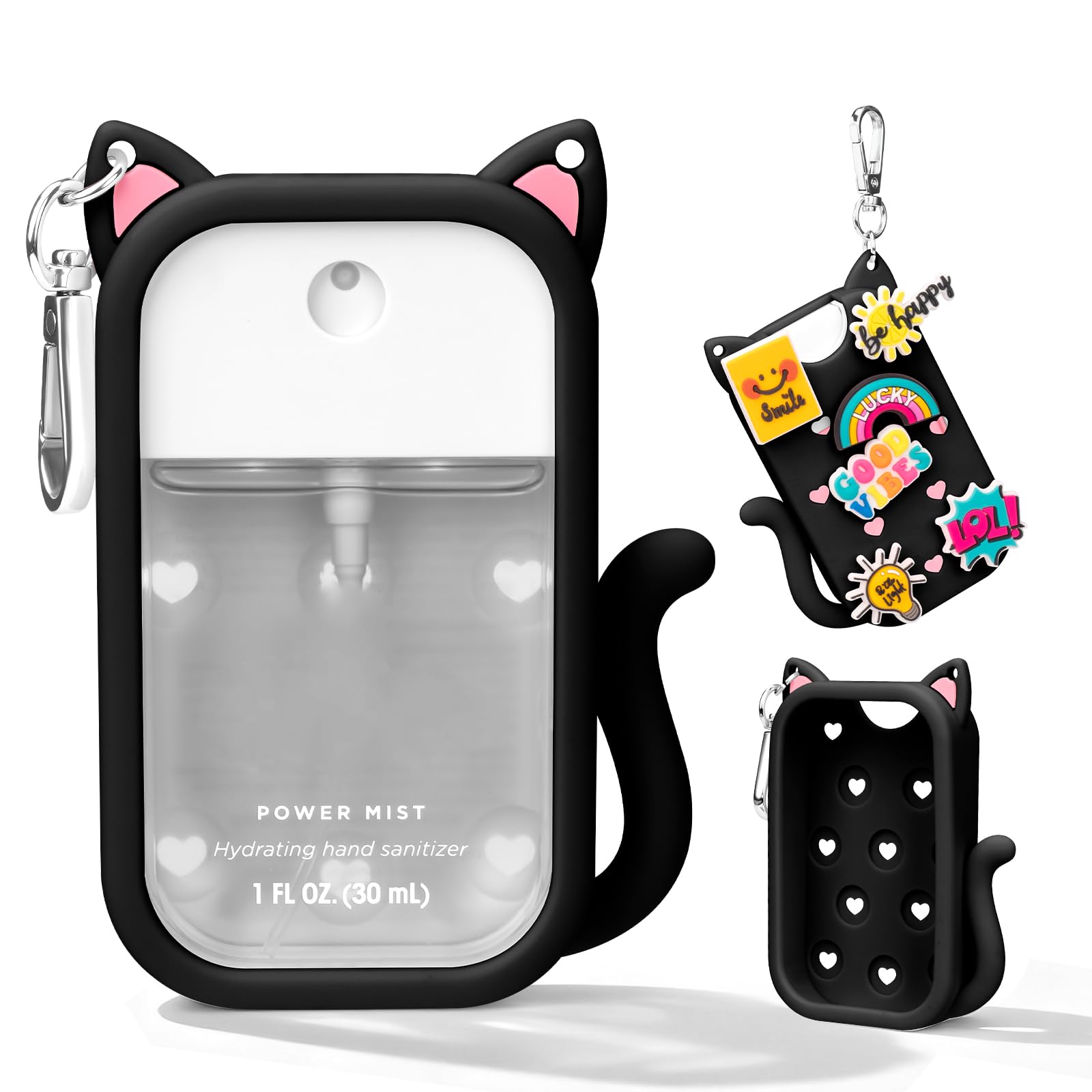 Kivzex cat silicone case on Touchland Power Mist front view for secure carry