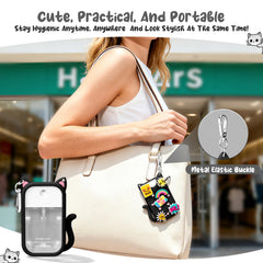 Kivzex cat silicone case on Touchland Power Mist bottle to protect during travel