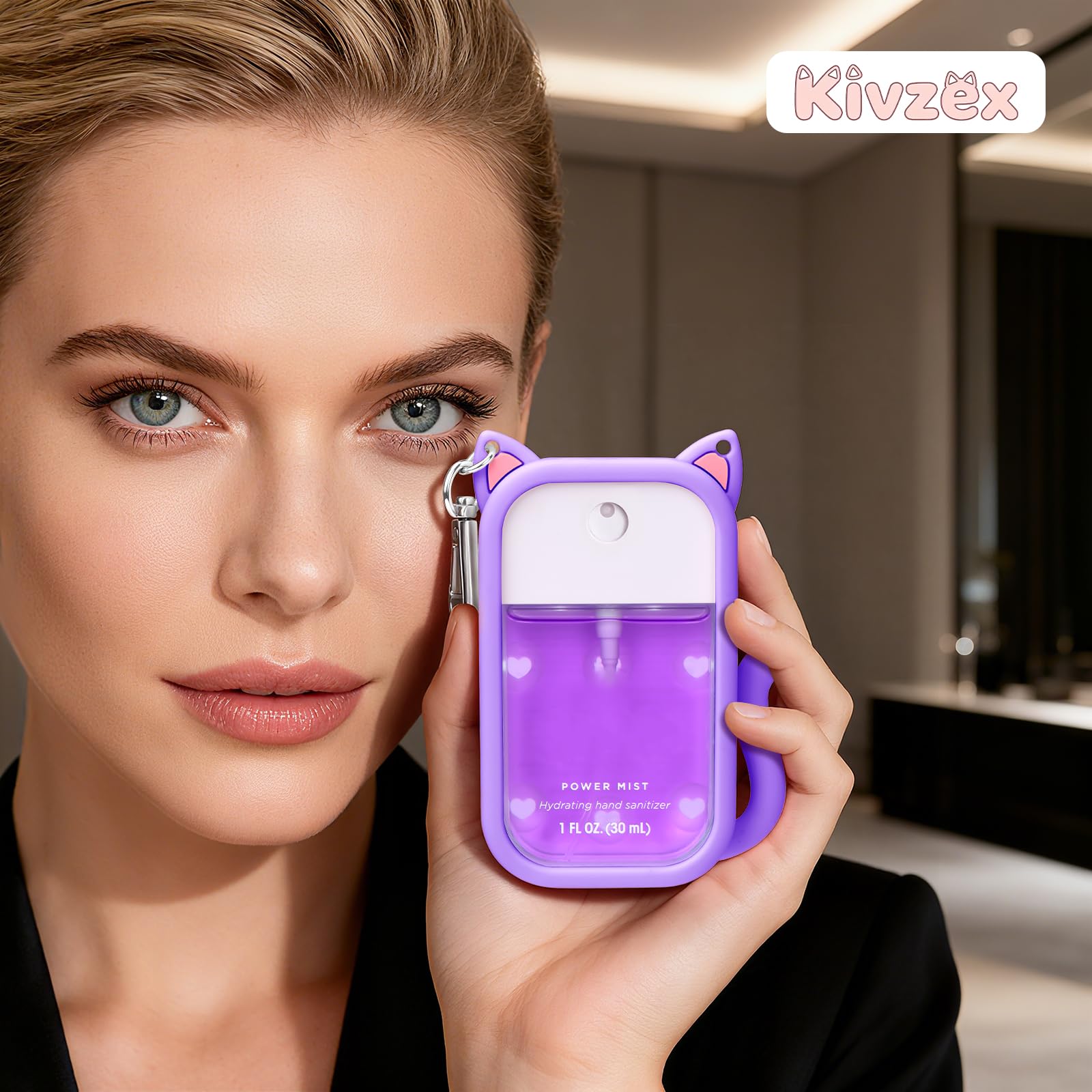 Kivzex purple silicone case highlights portable design for gifting.