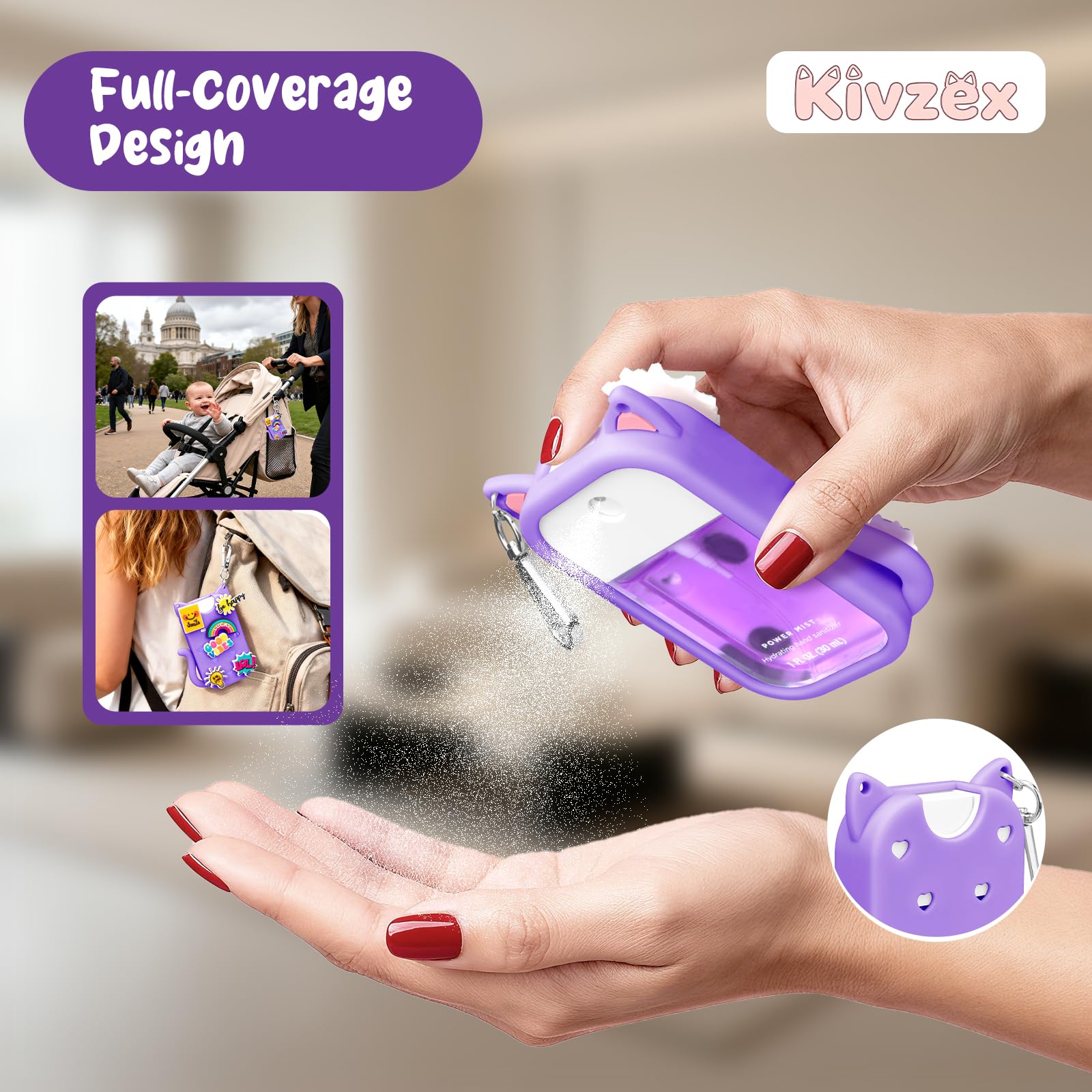 Kivzex purple travel sleeve is stylish and gift-ready.