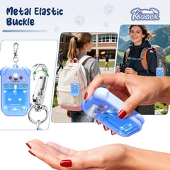 Kivzex case with 360° rotating keychain clip for travel.