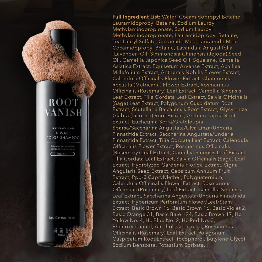 KIWABI Hair Color Shampoo designed for daily use without staining skin