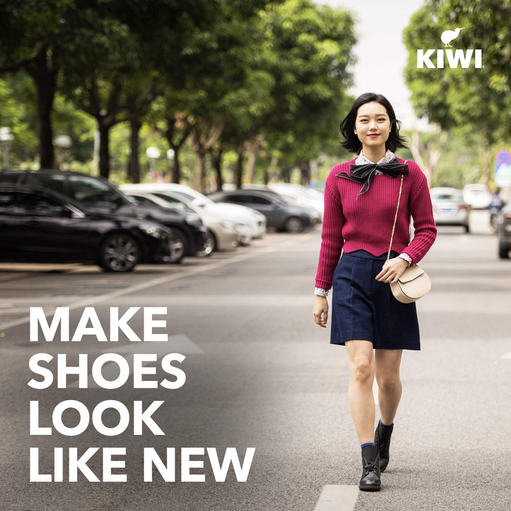 KIWI Instant Shine and Protect color-range supports Black, Brown, and Neutral finishes.