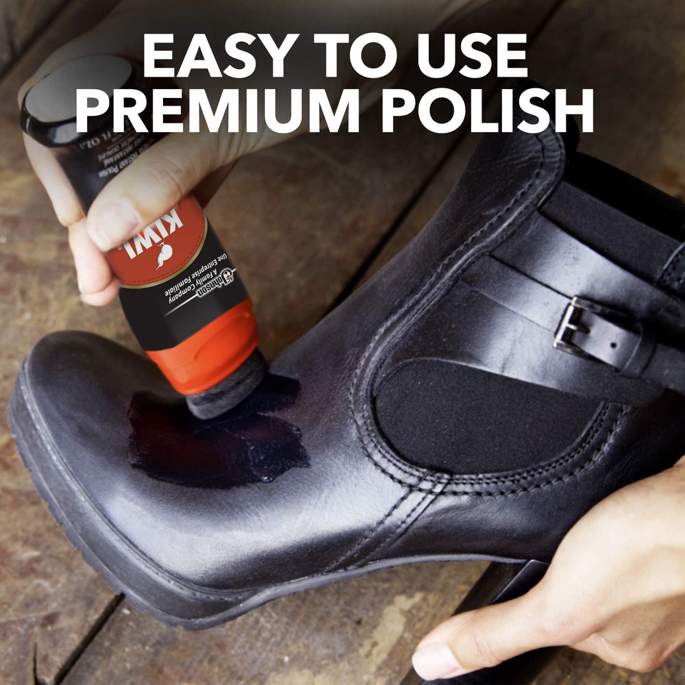 KIWI Instant Shine and Protect provides water-repellent protection for damp-day wear.