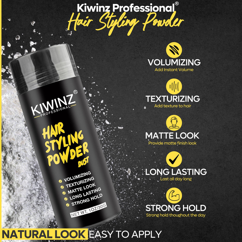 Kiwinz powder application for hands creates natural matte texture
