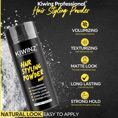 Kiwinz powder application for hands creates natural matte texture