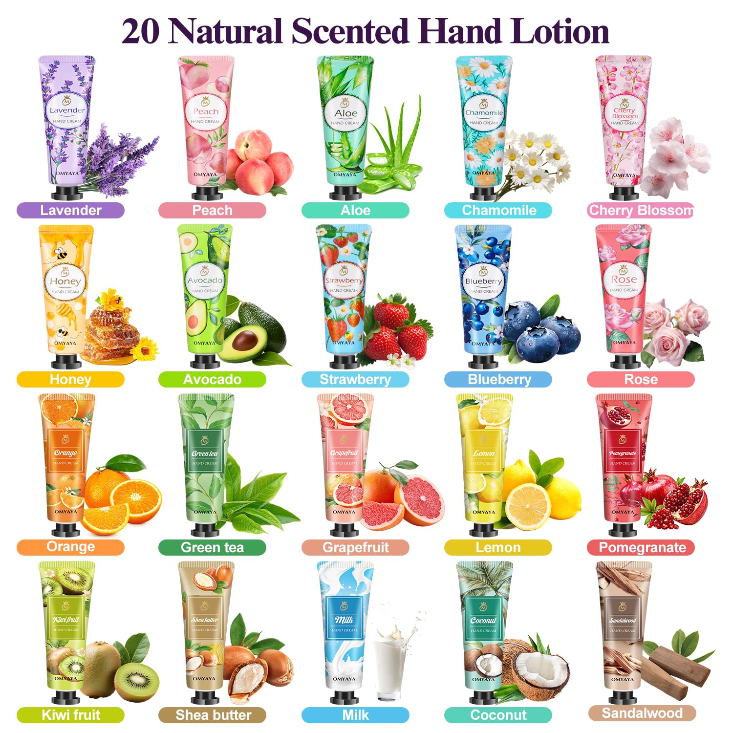 KIYTARBOO scent varieties including rose and honey for hand care options