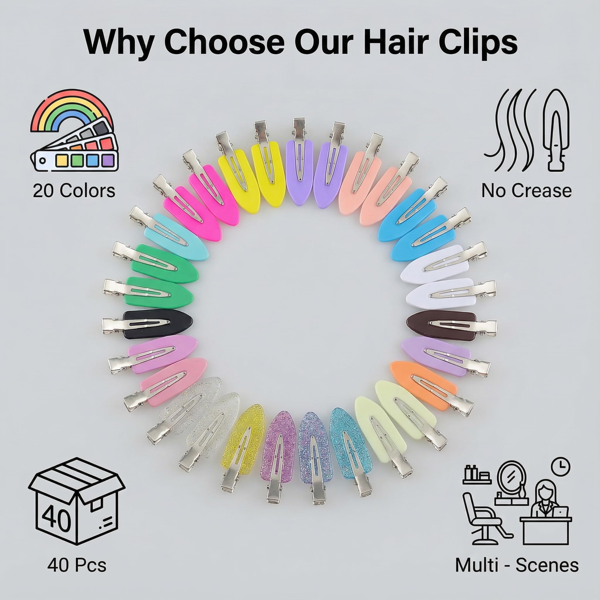 KJML DIY Clips reutilizables, fáciles de limpiar para cuidado diario.