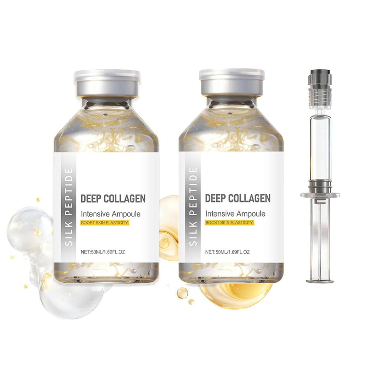 KKINYAS Deep Collagen Silk Peptide serum bottle for firming skin