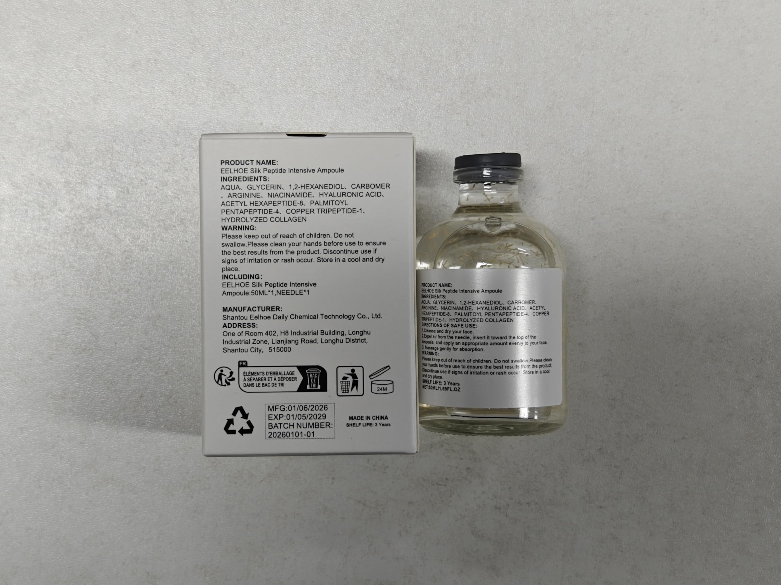 KKINYAS suero colágeno seda, hidratación duradera durante el día.