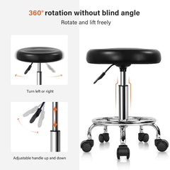 KKTONER PU leather round stool assembly — quick setup in minutes.