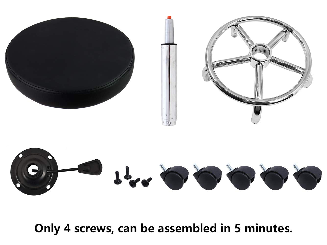 KKTONER ergonomic round stool design supports long session comfort.