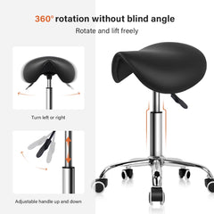 KKTONER height adjustable saddle stool adapts to different workstations