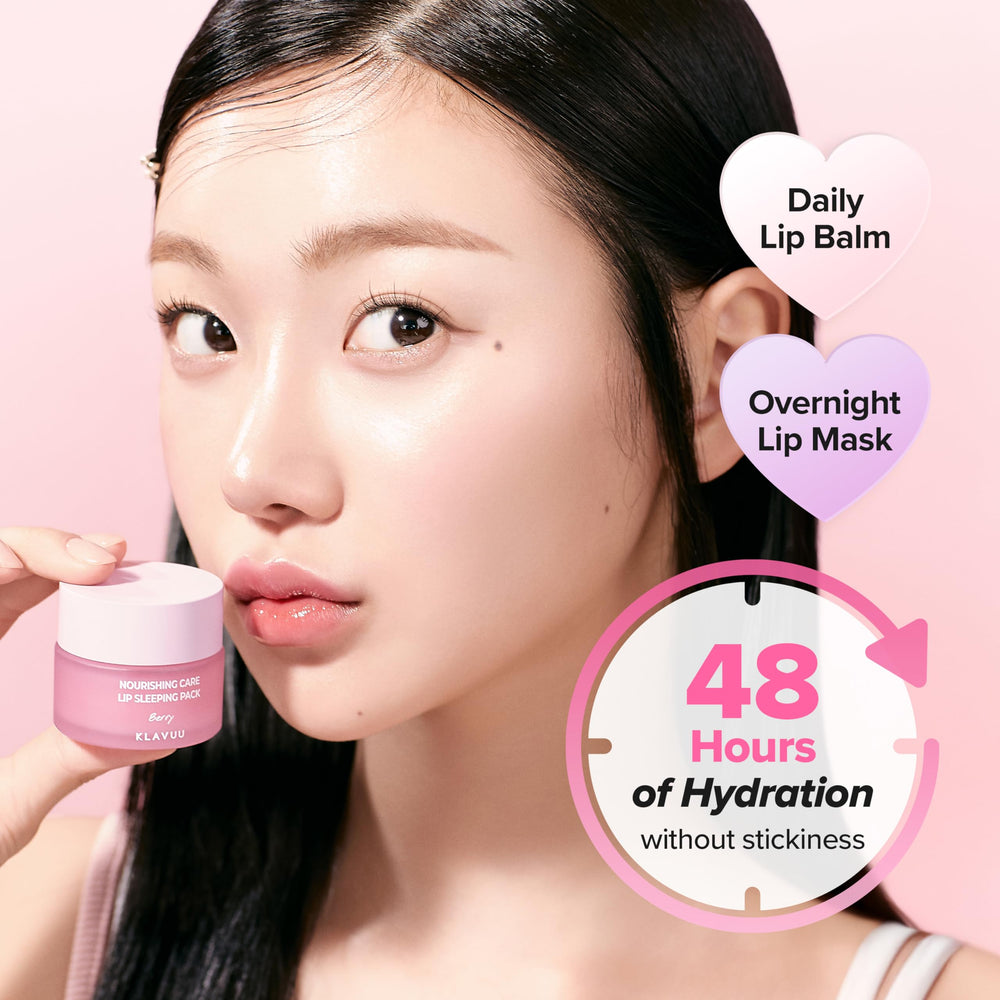 Klavuu Berry-Vanilla lip mask provides gloss and subtle color