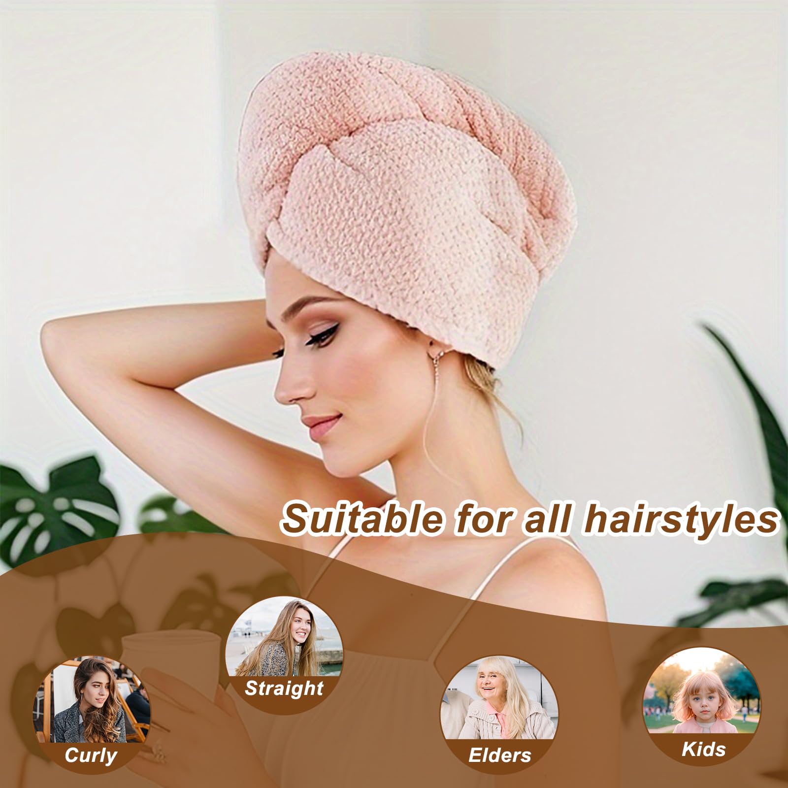 Kldnkig turbante elástico para cabello, cómodo y estable durante el uso