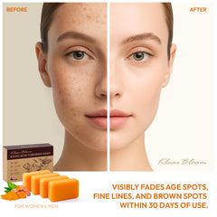 KlearBloom Kojic Turmeric soap bar lather demonstrating cleansing and hydration