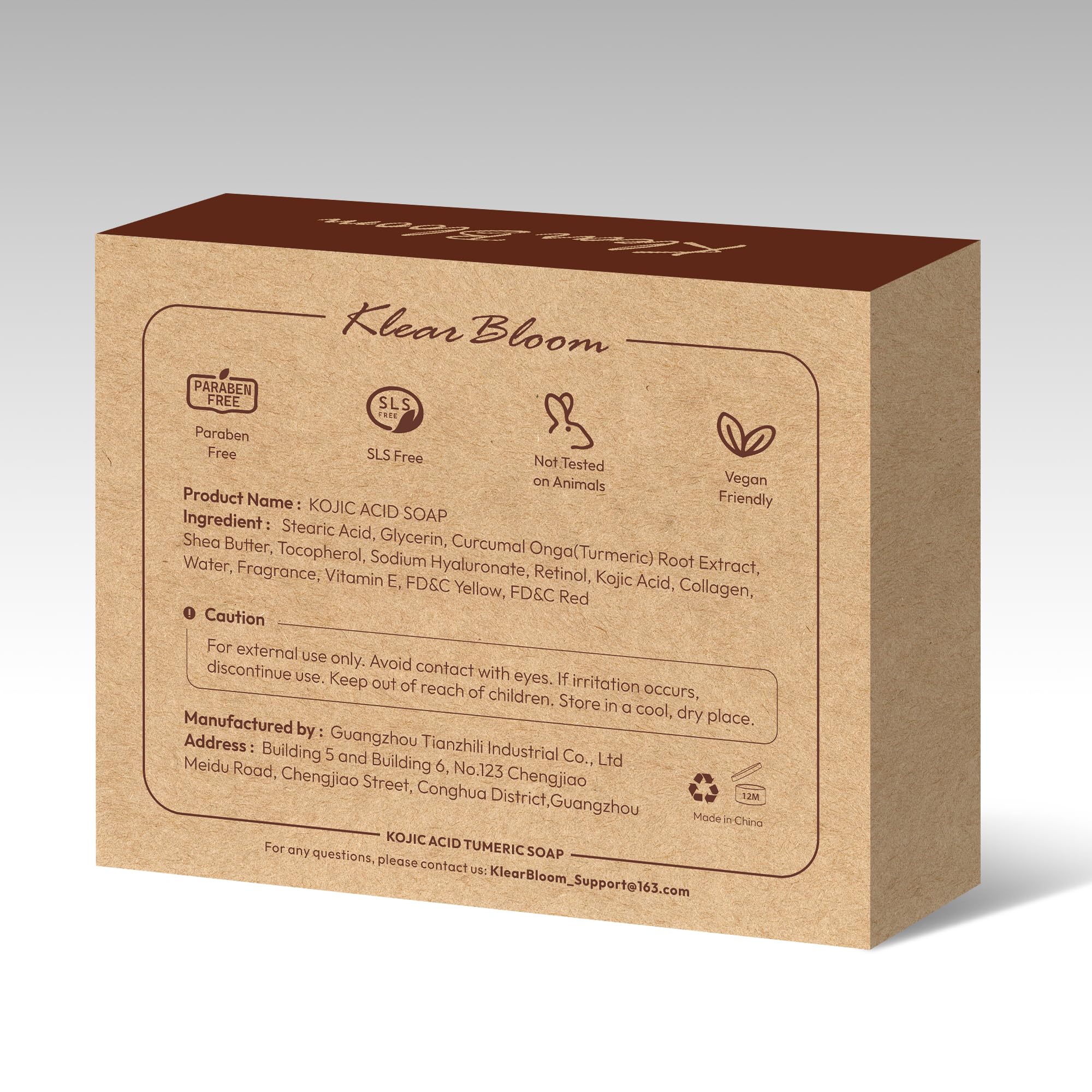 KlearBloom Kojic Turmeric Soap natural ingredients focus for radiant skin care.