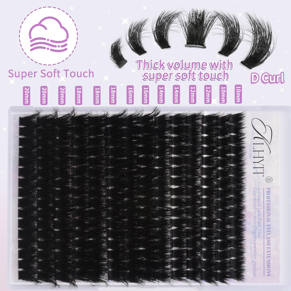 KLHYIT 200D clusters resist shedding for a clean lash line