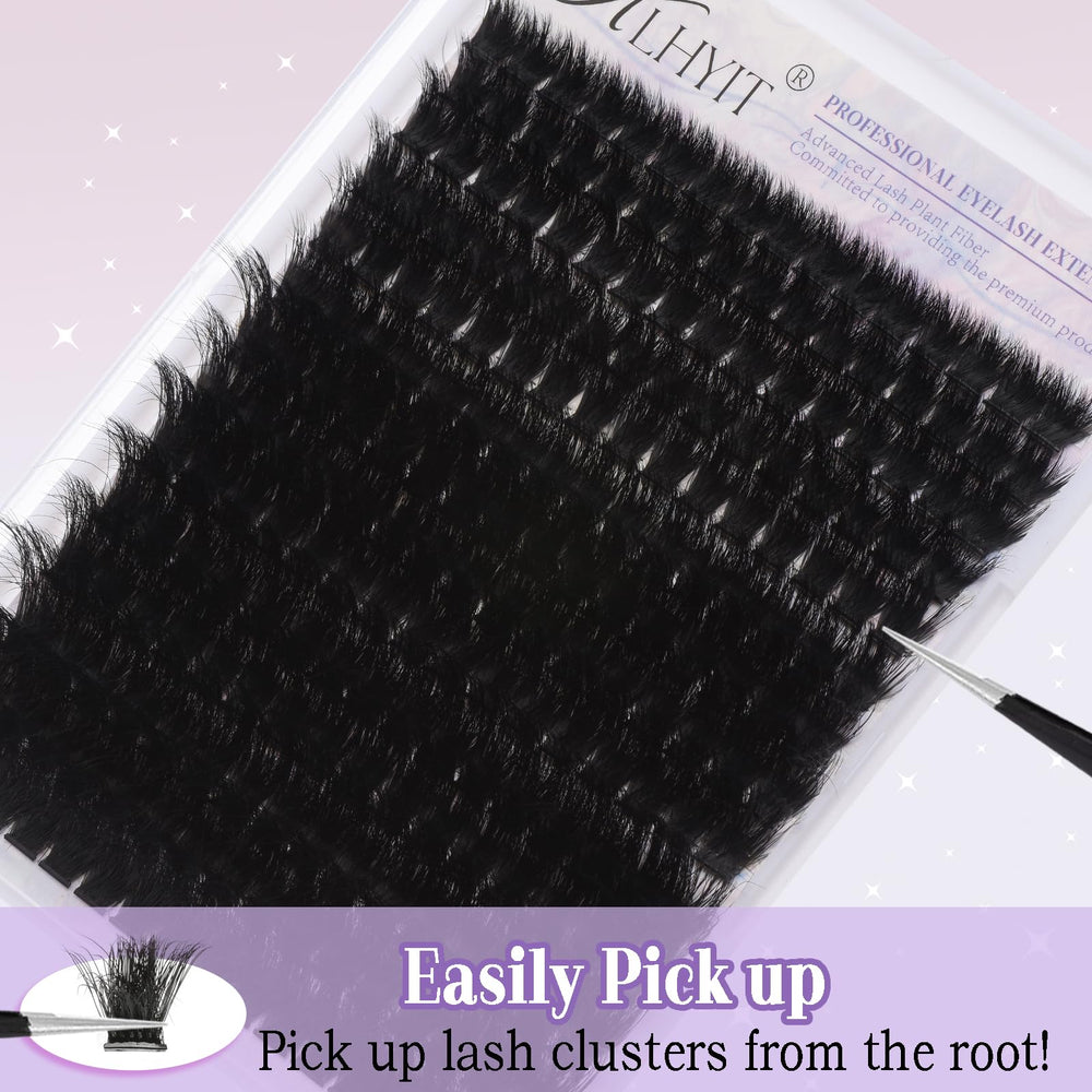 KLHYIT 224-piece DIY lash extension kit layout