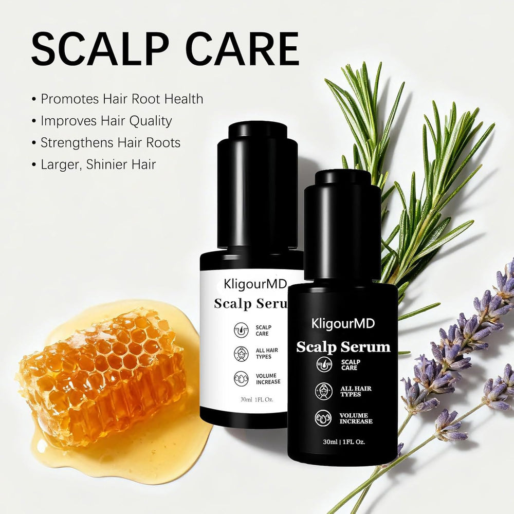 KligourMD bundle close-up—plant-based actives for scalp vitality and nourishment.