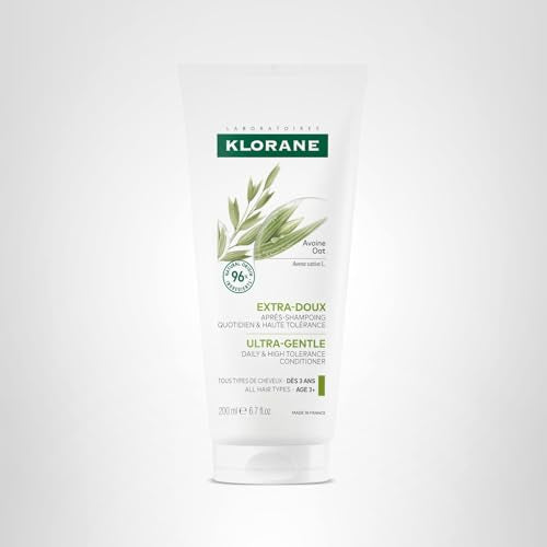 Klorane Avena Acondicionador, etiqueta sostenible, producto vegano y sin ingredientes agresivos.
