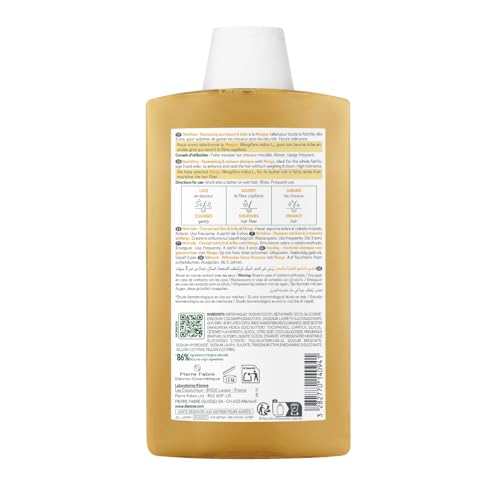 Klorane champú mango, sin parabenos para cuidado delicado.