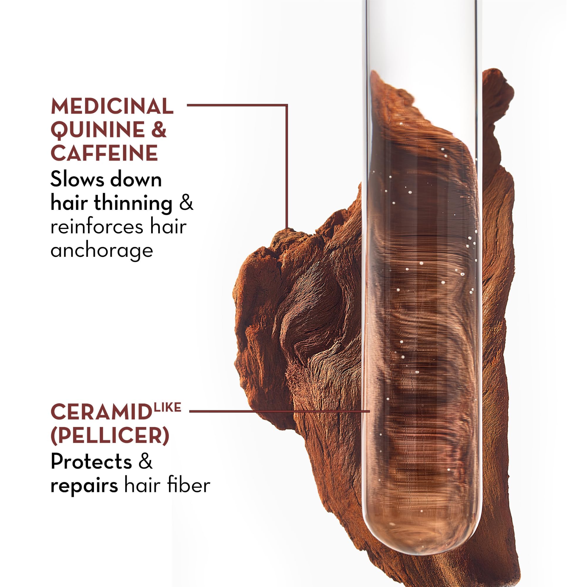 Klorane conditioner being applied to hair aids detangling and conditioning.