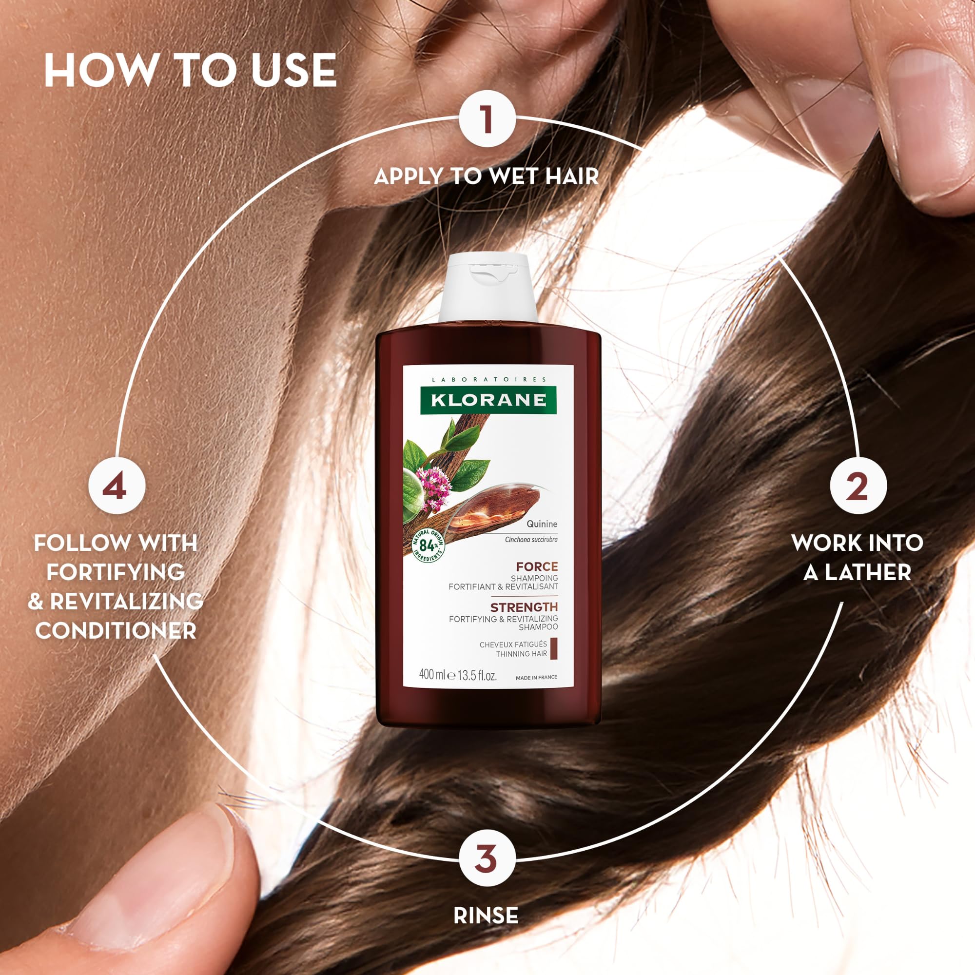 Shampoo with other Klorane products – part of a complete routine