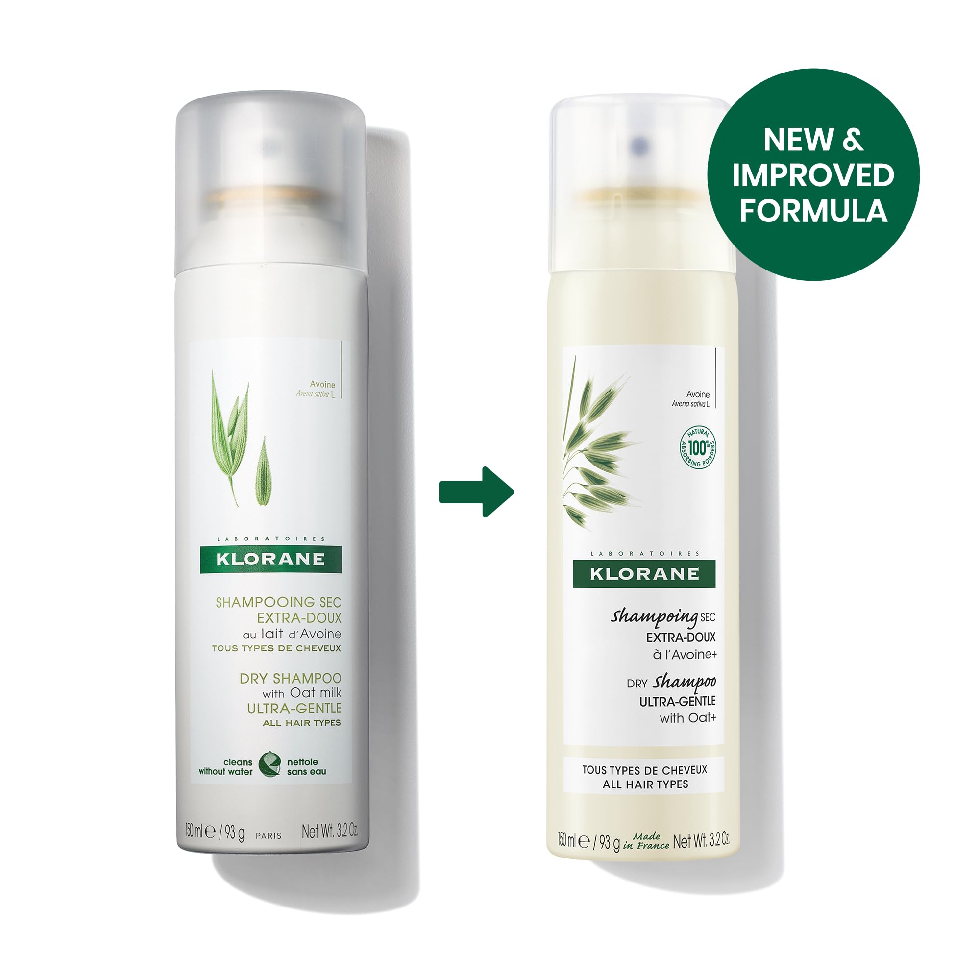 Klorane packaging is biodegradable and recyclable for eco-conscious use.