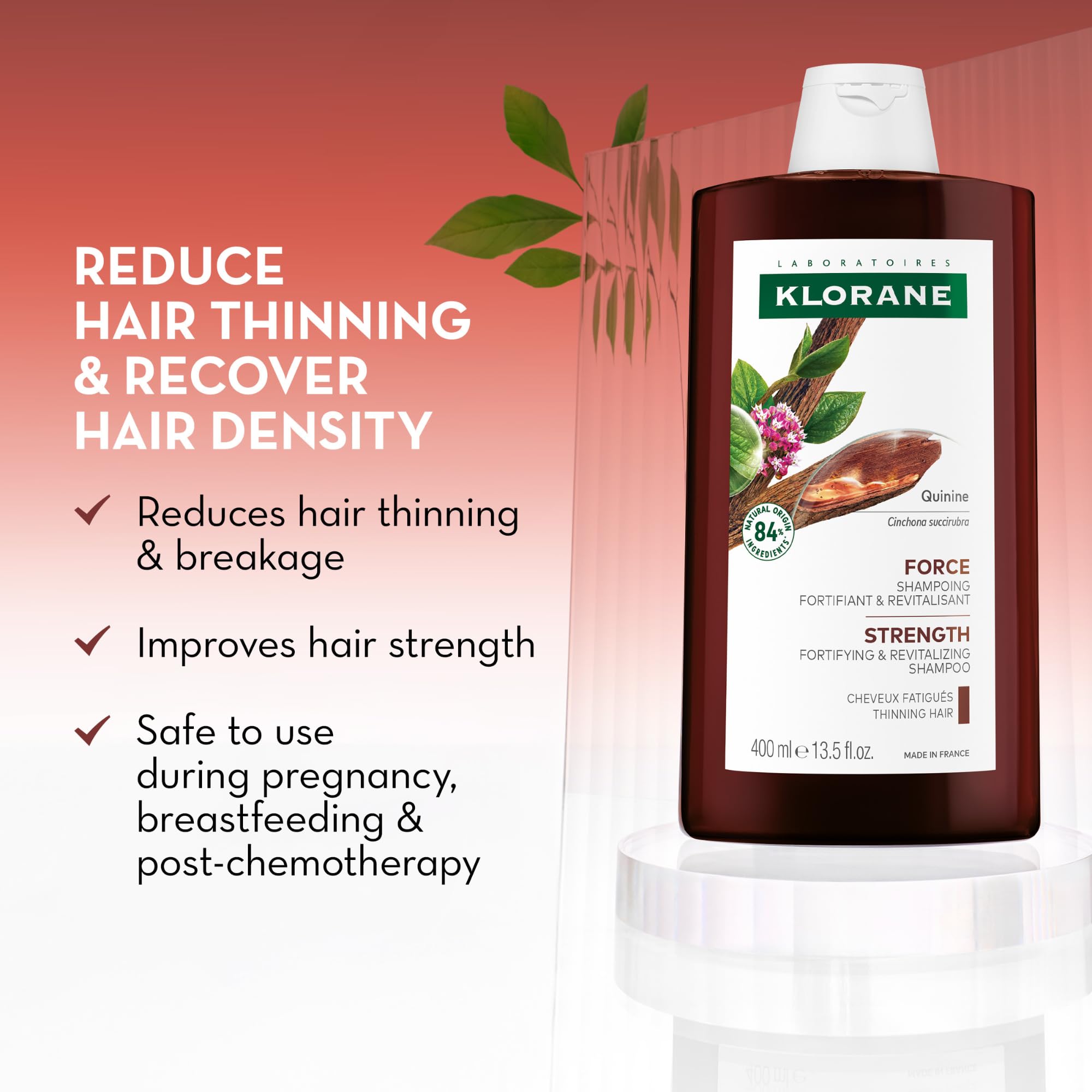 Klorane quinine shampoo ingredients highlight quinine and edelweiss nourishing hair