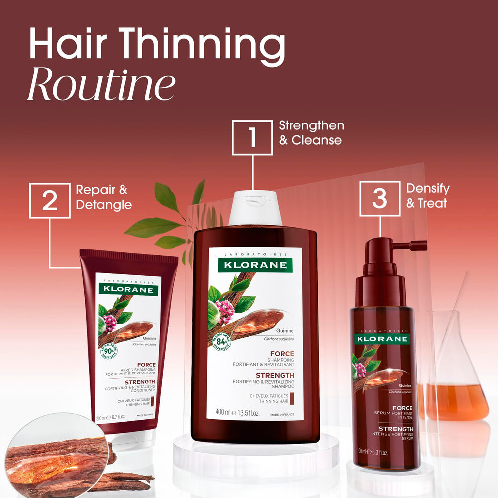 Klorane serum packaging highlights 3.3 oz size for lasting use.