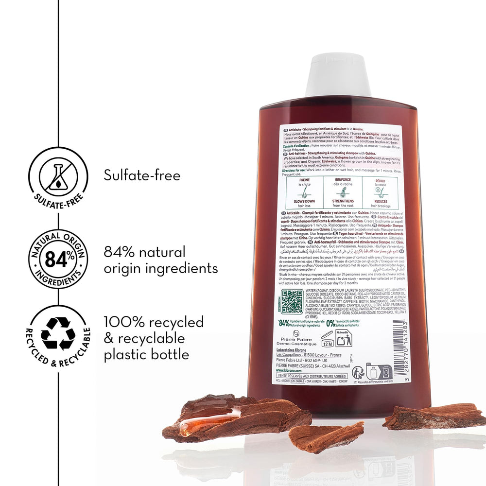 Quinine shampoo label – dermatologist-tested for consumer confidence