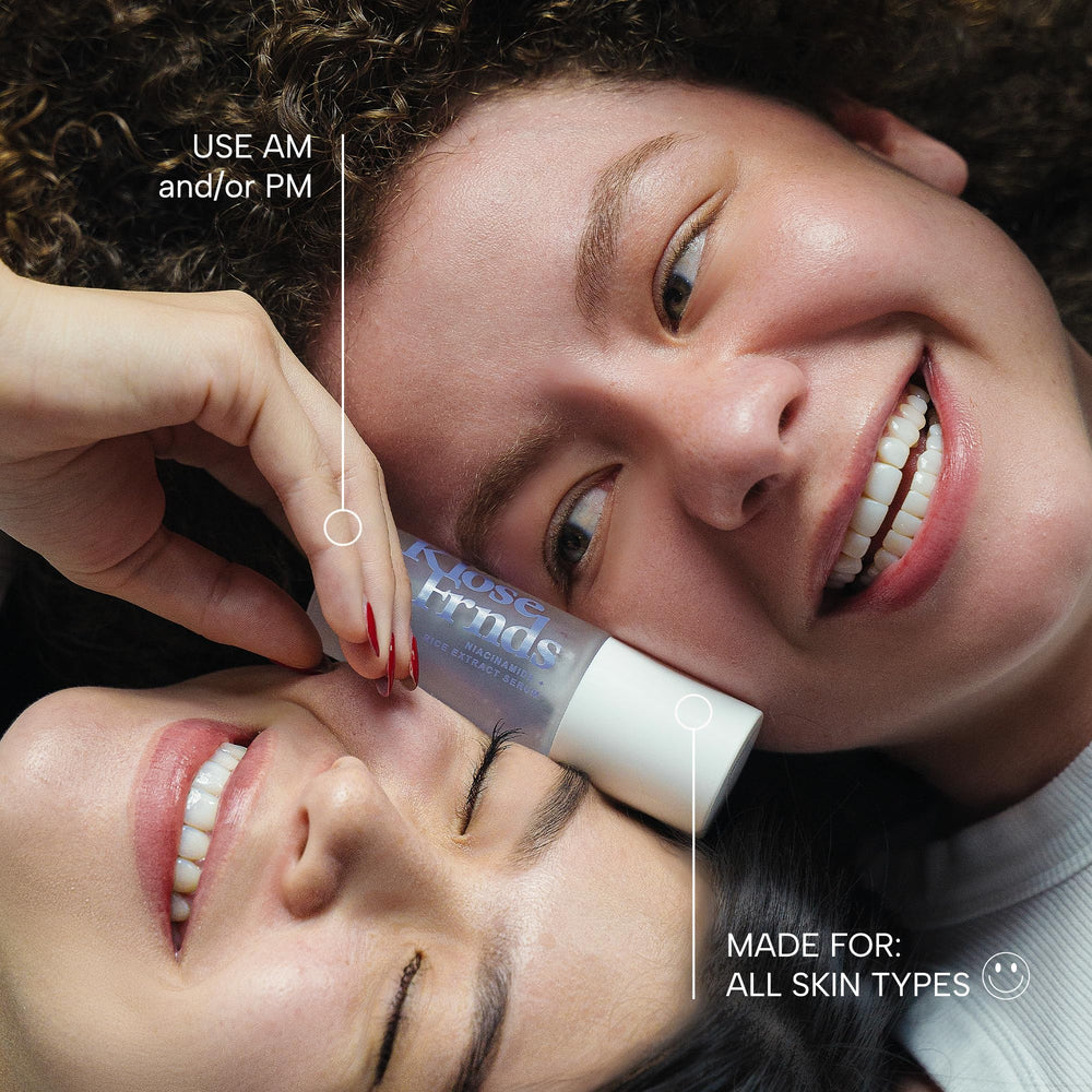 KLOSE FRNDS routine-shot showing morning and night application.