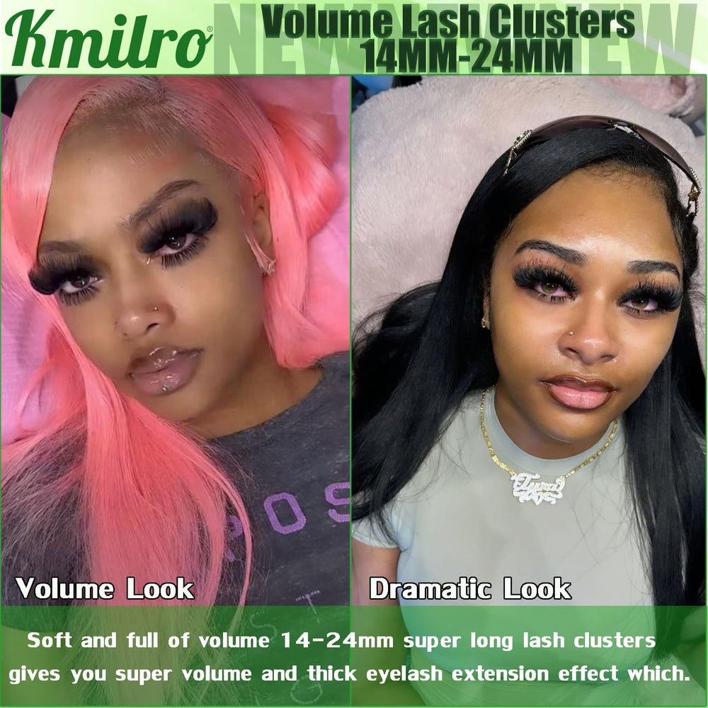 Kmilro DIY Lash Clusters, easy at-home application to save time and money.
