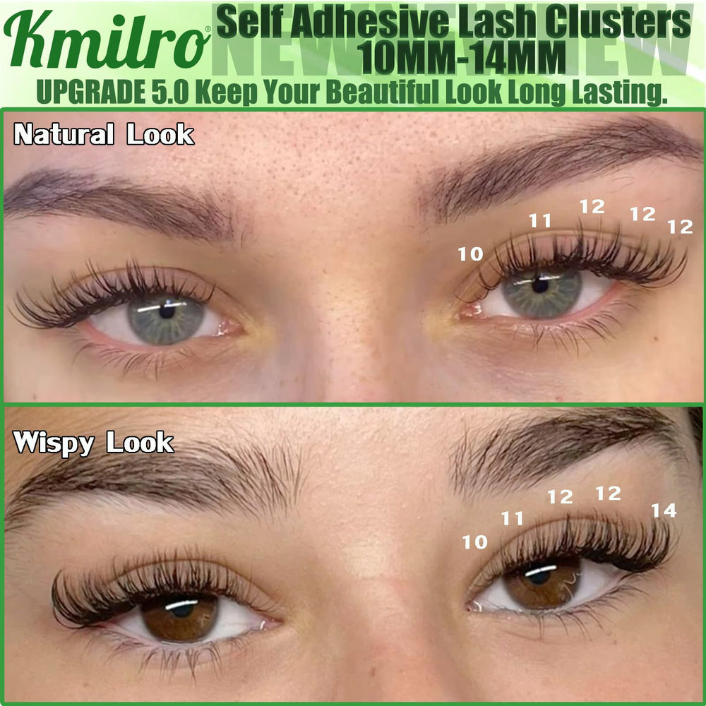 Kmilro lash clusters 10mm offer natural flutter that blends with your lashes.